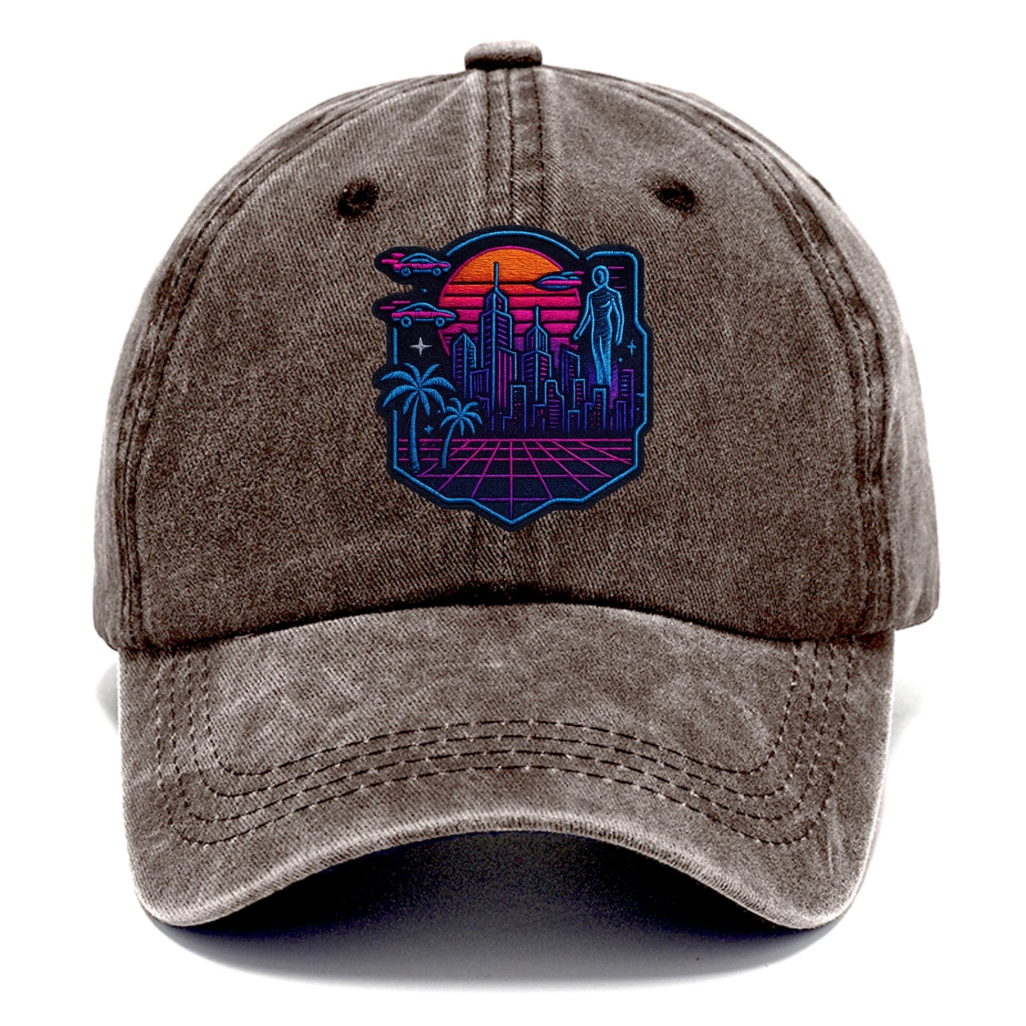 Cyberpunk City - Classic Cap - Brown