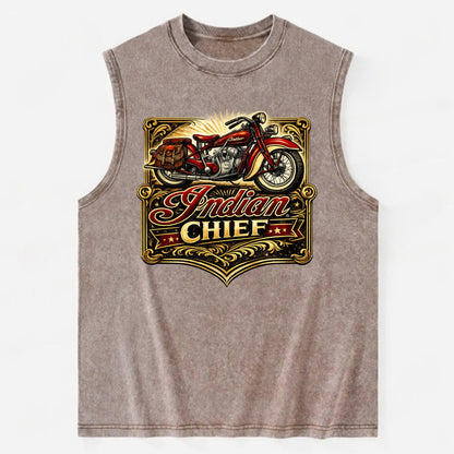 Classic Indian Chief - Vintage Washed Tank - Brown