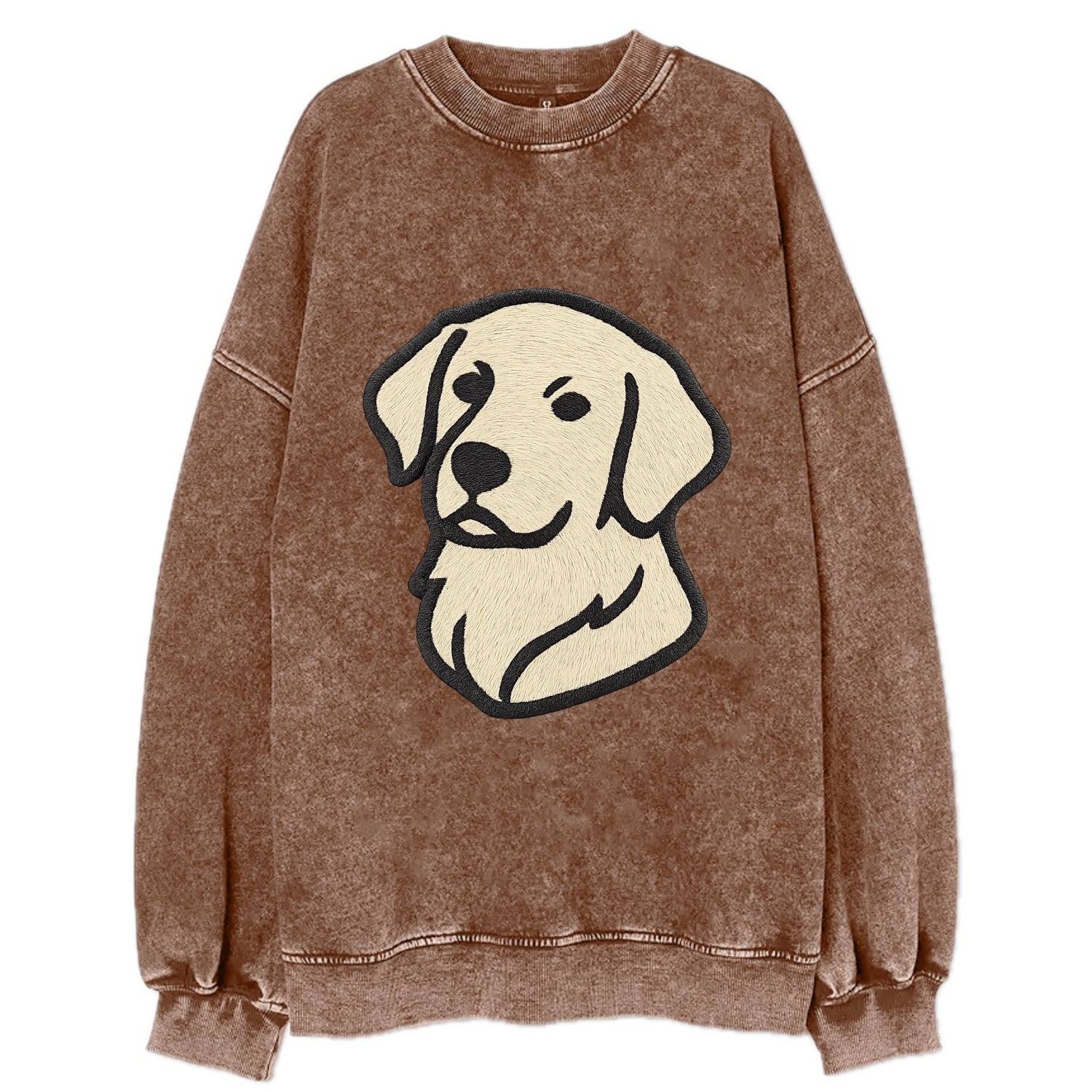 Golden Retriever - Head tilt curious pos Vintage Sweatshirt - Brown