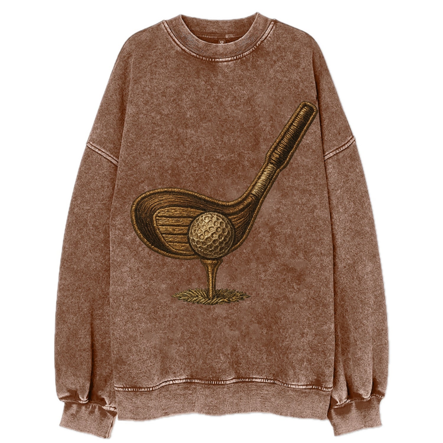 Golf Club and Ball  - Vintage Sweatshirt - Brown