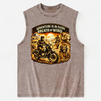 Adventure Vintage Rides - Vintage Washed Tank - Brown