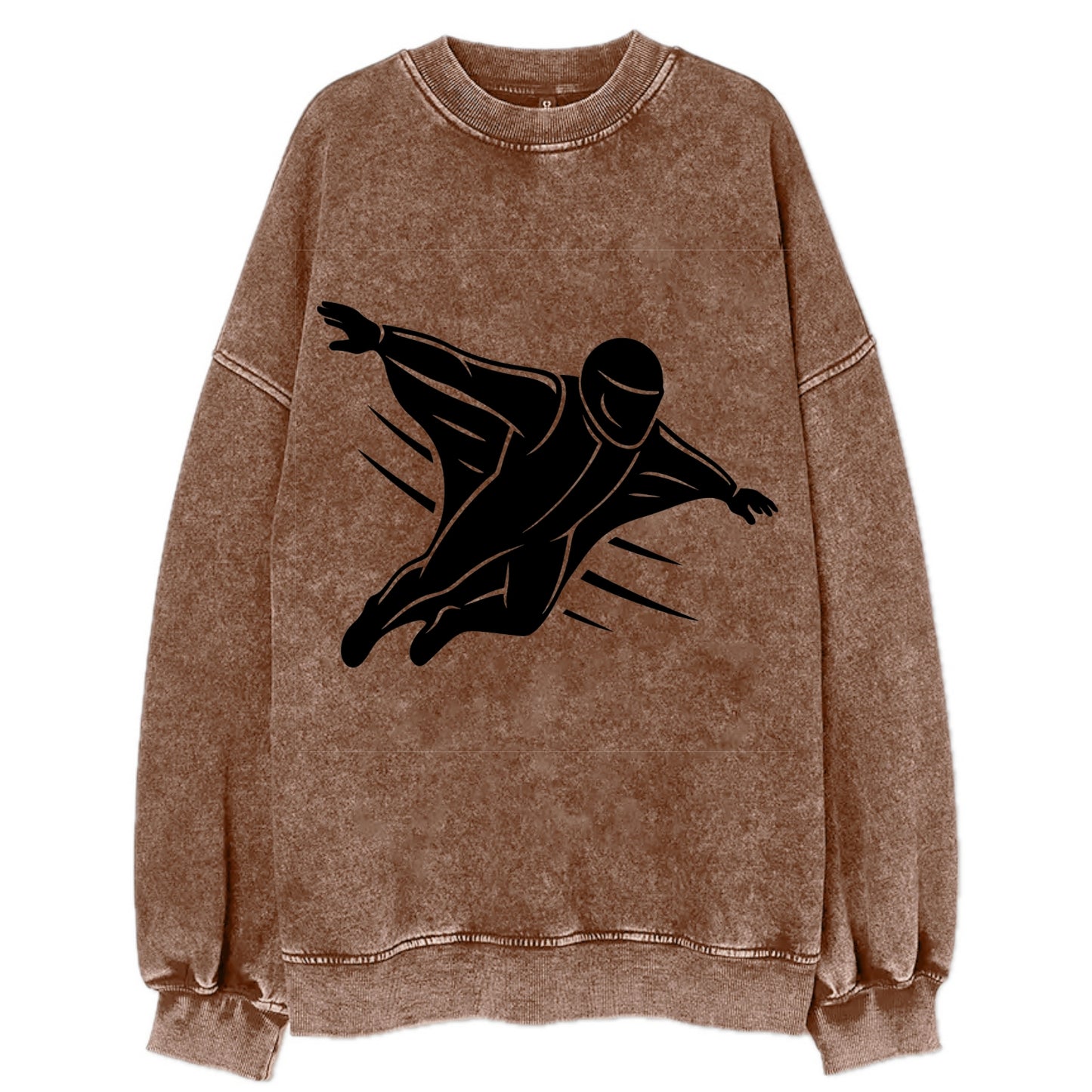 Wingsuit flyer gliding - Vintage Sweatshirt - Brown