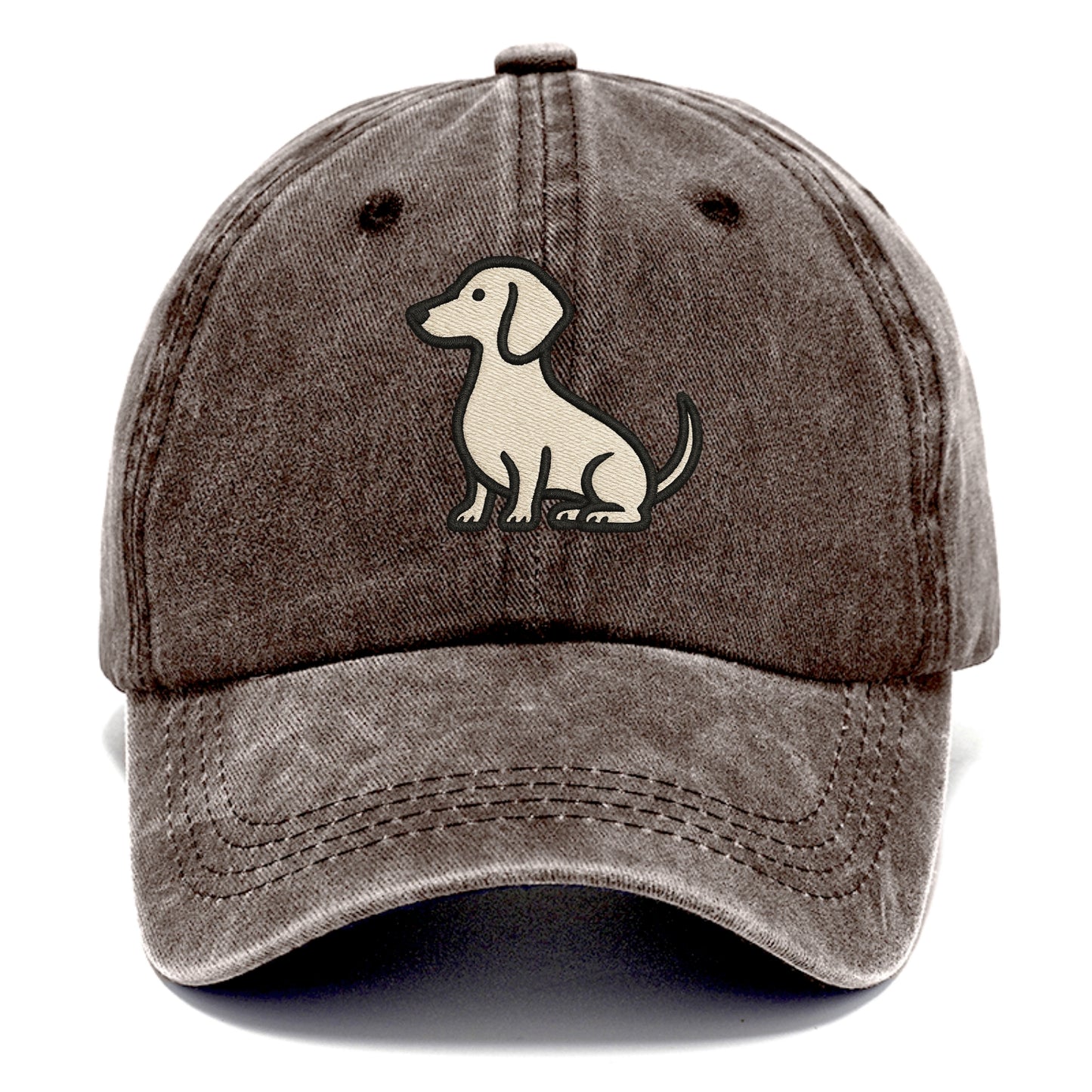 Dachshund - Long body profile view - Classic Cap - Brown