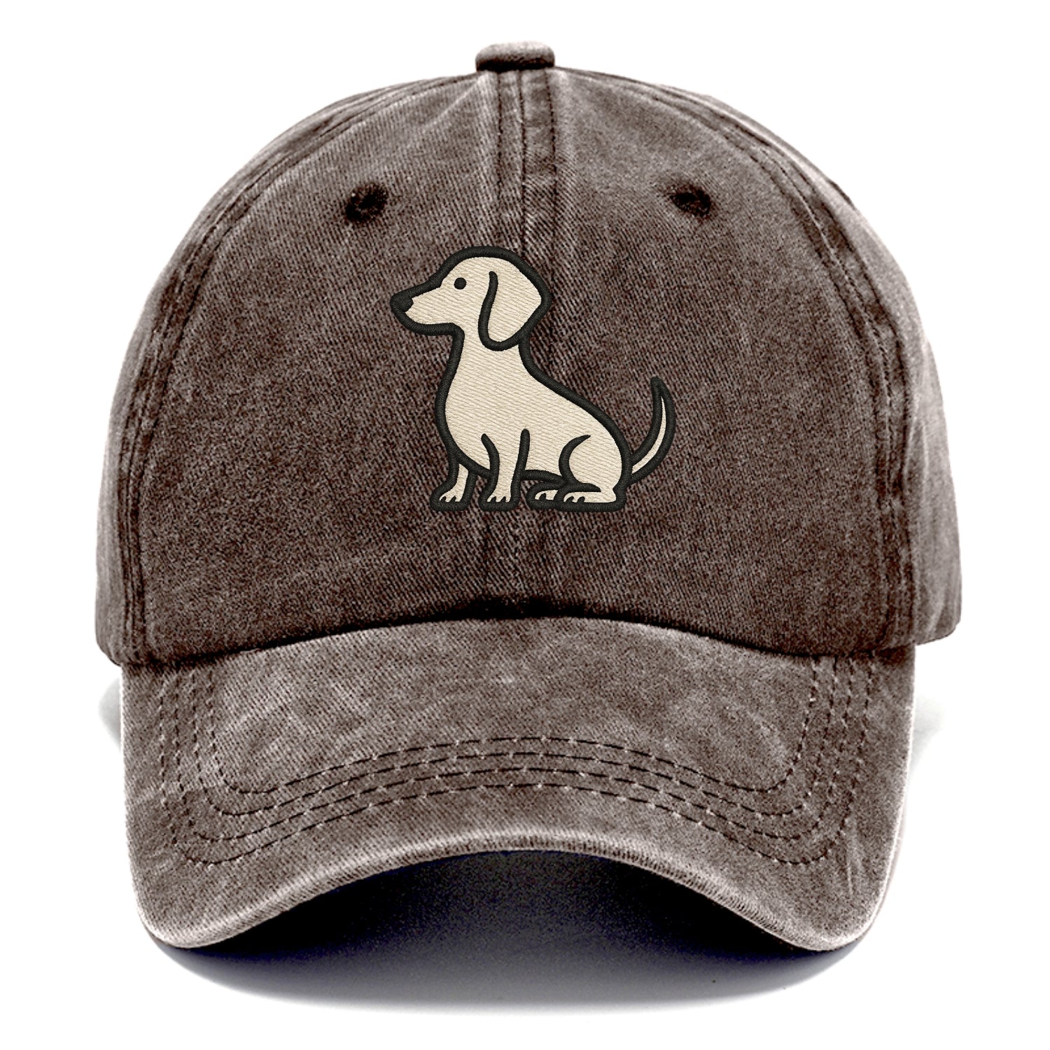 Dachshund - Long body profile view - Classic Cap - Brown