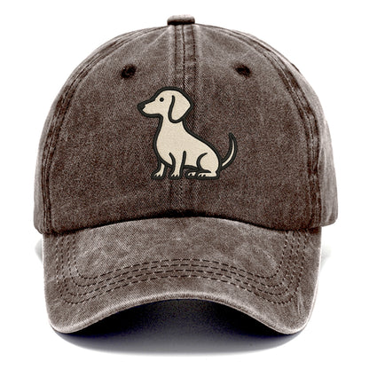 Dachshund - Long body profile view - Classic Cap - Brown