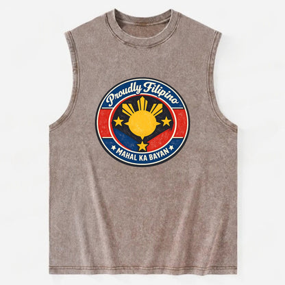 Radiant Philippine Heritage - Vintage Washed Tank - Brown