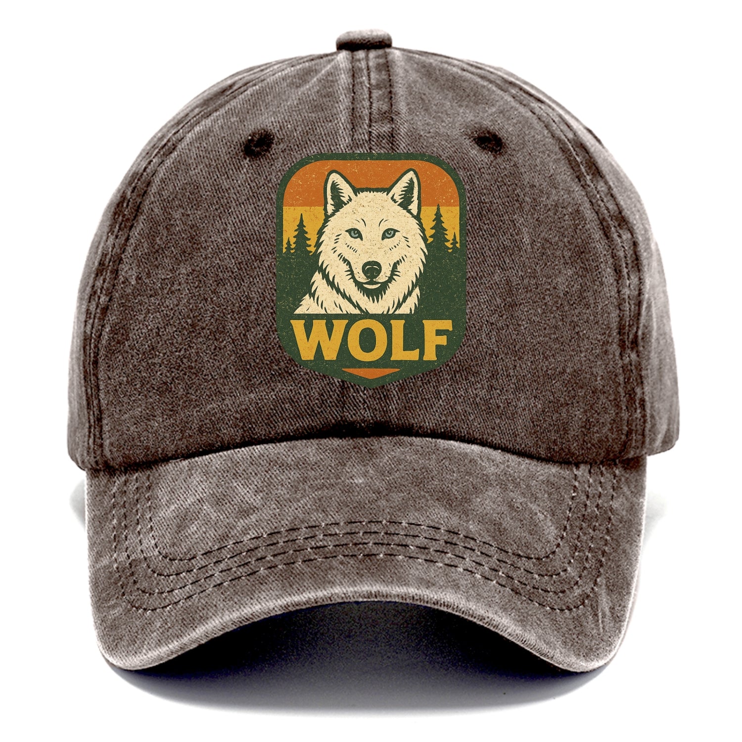 Arctic White Wolf  - Classic Cap - Brown