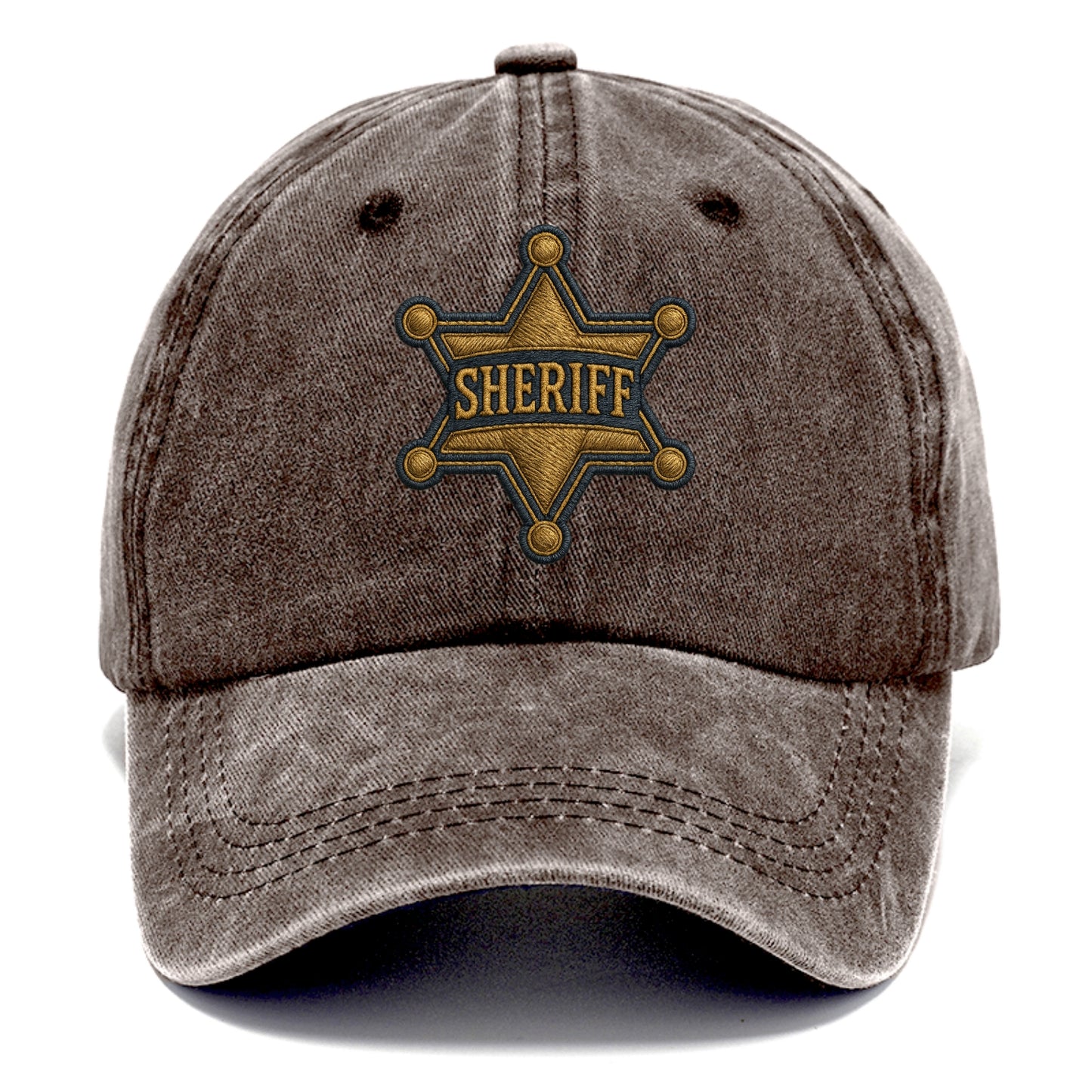 Sheriff Badge  - Classic Cap - Brown