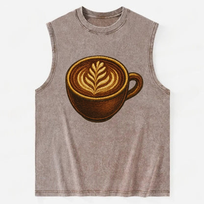 Latte Art  - Vintage Washed Tank - Brown