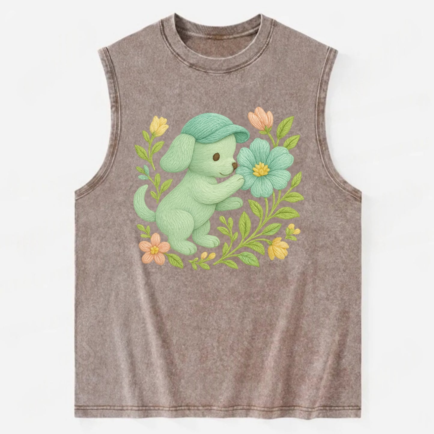 Mint Puppy - Vintage Washed Tank - Brown