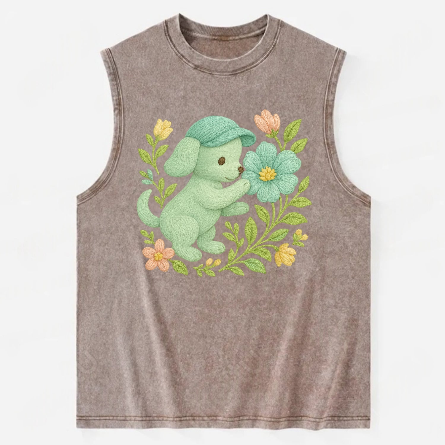 Mint Puppy - Vintage Washed Tank - Brown