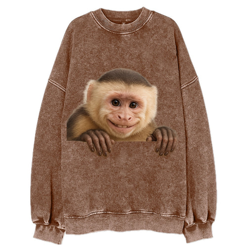Capuchin Monkey  - Vintage Sweatshirt