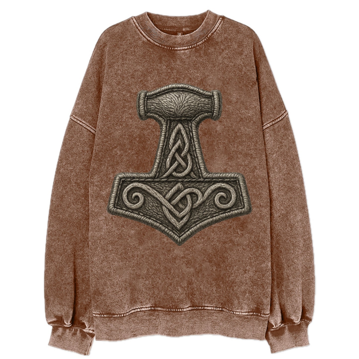 Mjolnir  - Vintage Sweatshirt - Brown