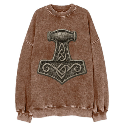 Mjolnir  - Vintage Sweatshirt - Brown