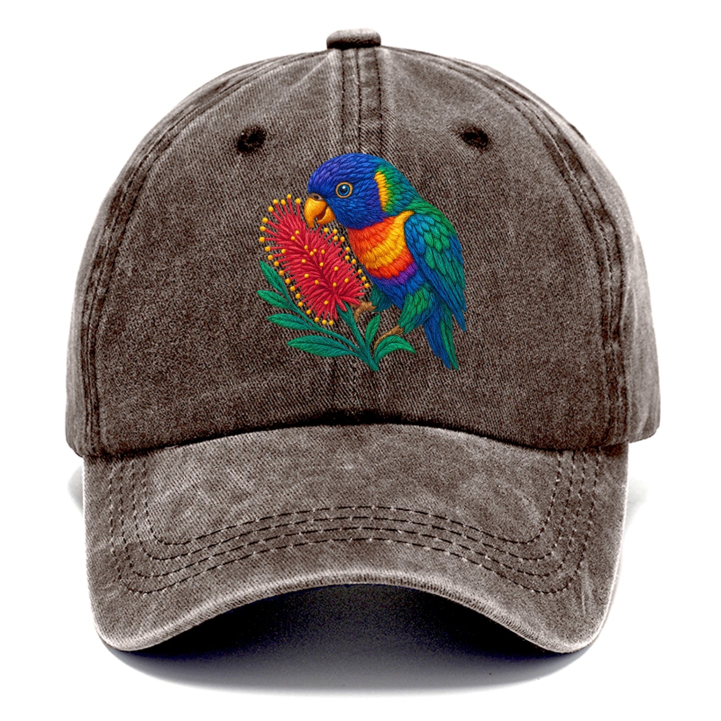 Rainbow Lorikeet Bottlebrush - Classic Cap - Brown
