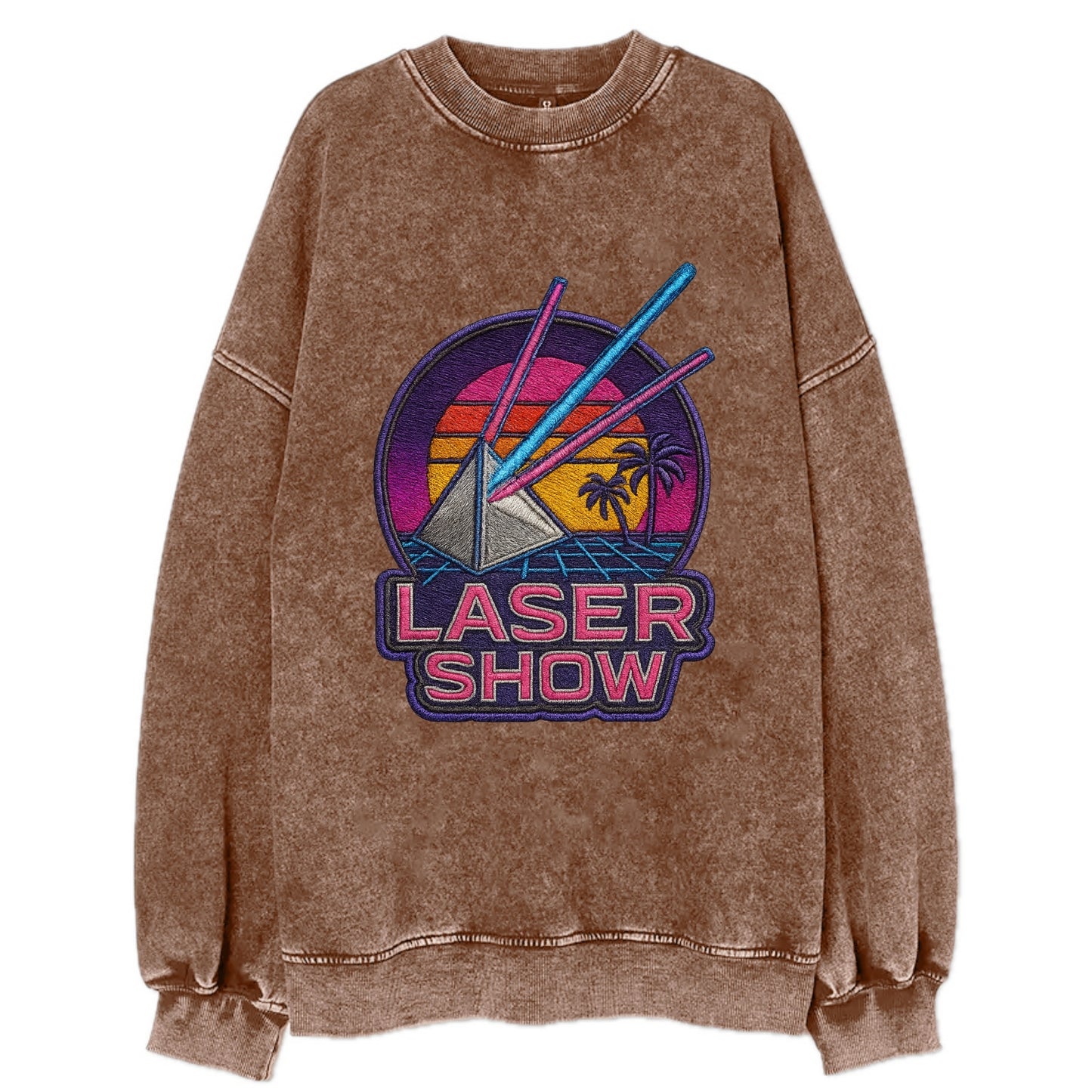 Laser Show - Vintage Sweatshirt - Brown