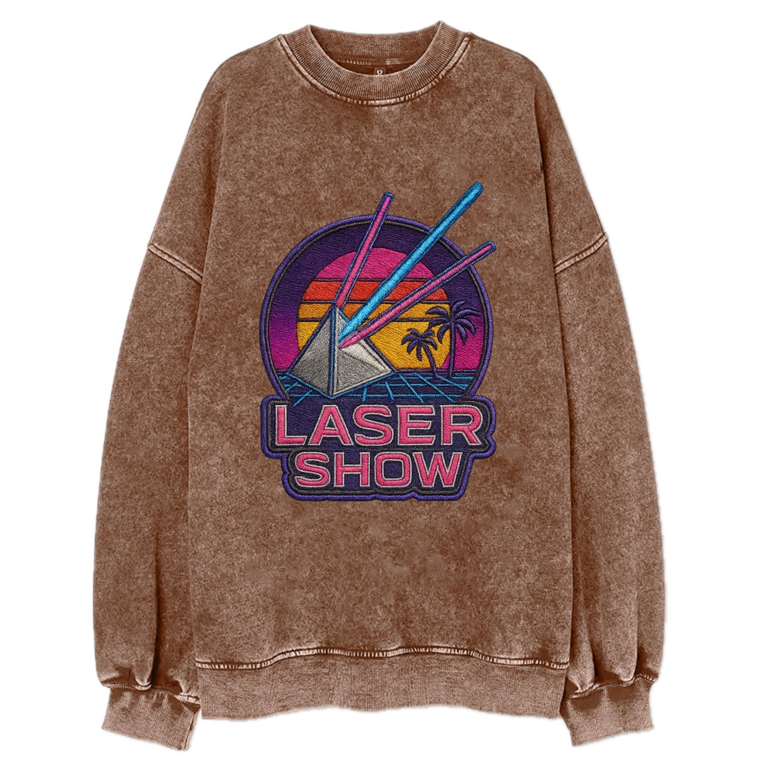 Laser Show - Vintage Sweatshirt - Brown