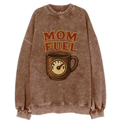 Mom Fuel  - Vintage Sweatshirt - Brown
