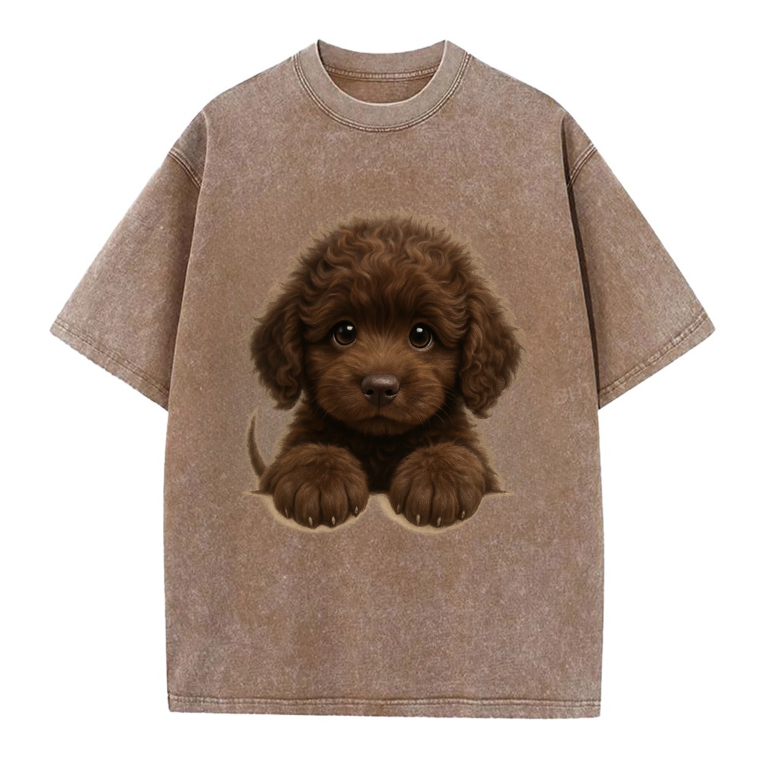 Irish Water Spaniel  - Vintage T-shirt - Brown
