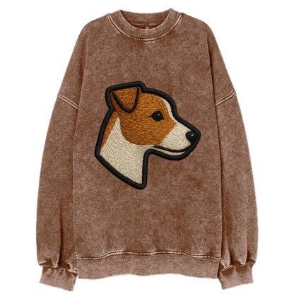 Jack Russell Terrier - Modern small terr - Vintage Sweatshirt - Brown