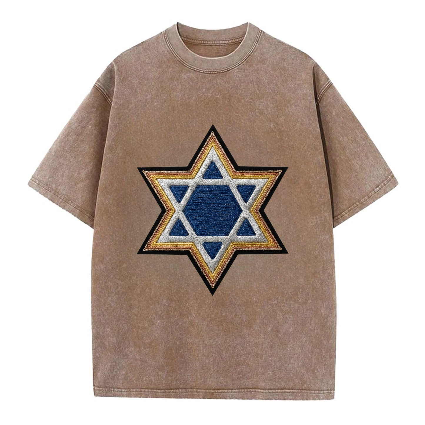 Star of David - Vintage T-shirt - Brown