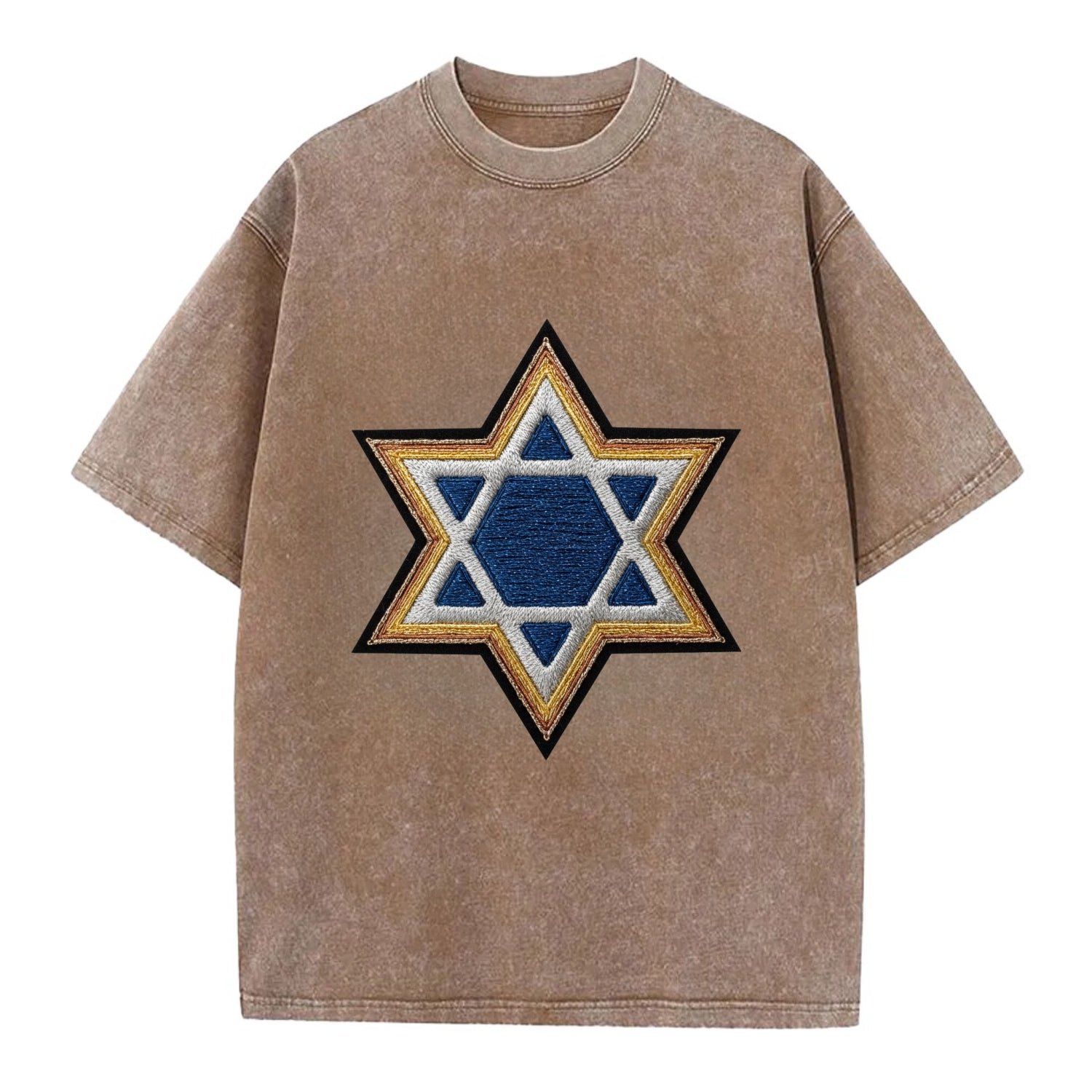 Star of David - Vintage T-shirt - Brown