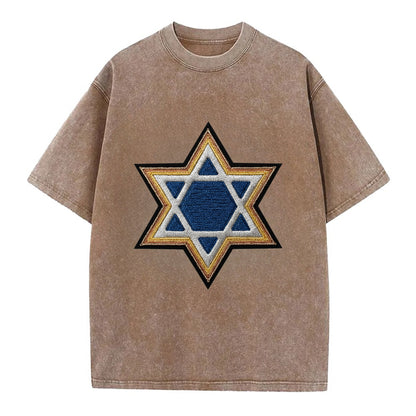 Star of David - Vintage T-shirt - Brown