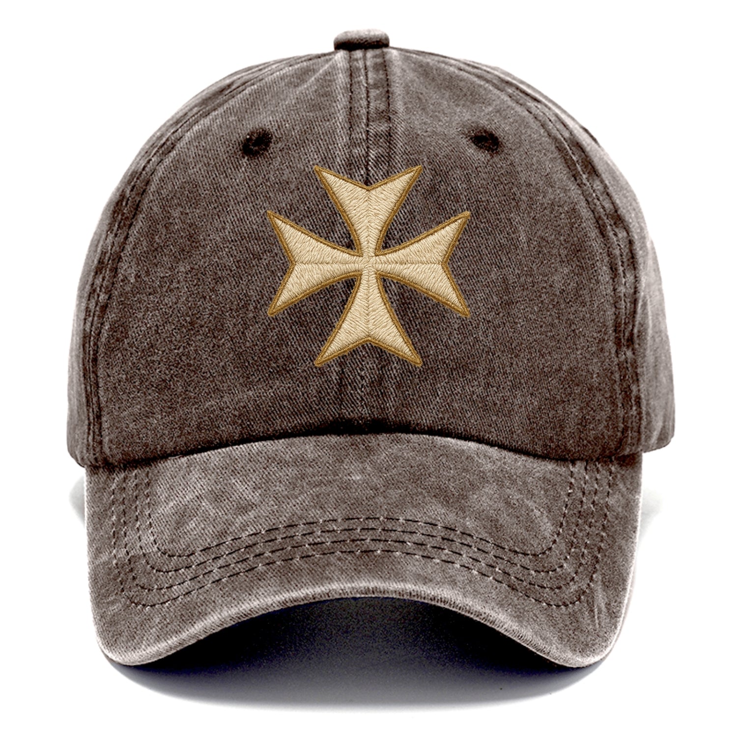 Hospitaller Cross  - Classic Cap - Brown