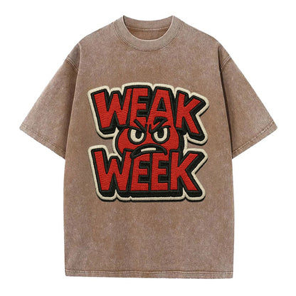 WEAK;WEEK WARRIOR Monday Blue Cap - Vintage T-shirt - Brown