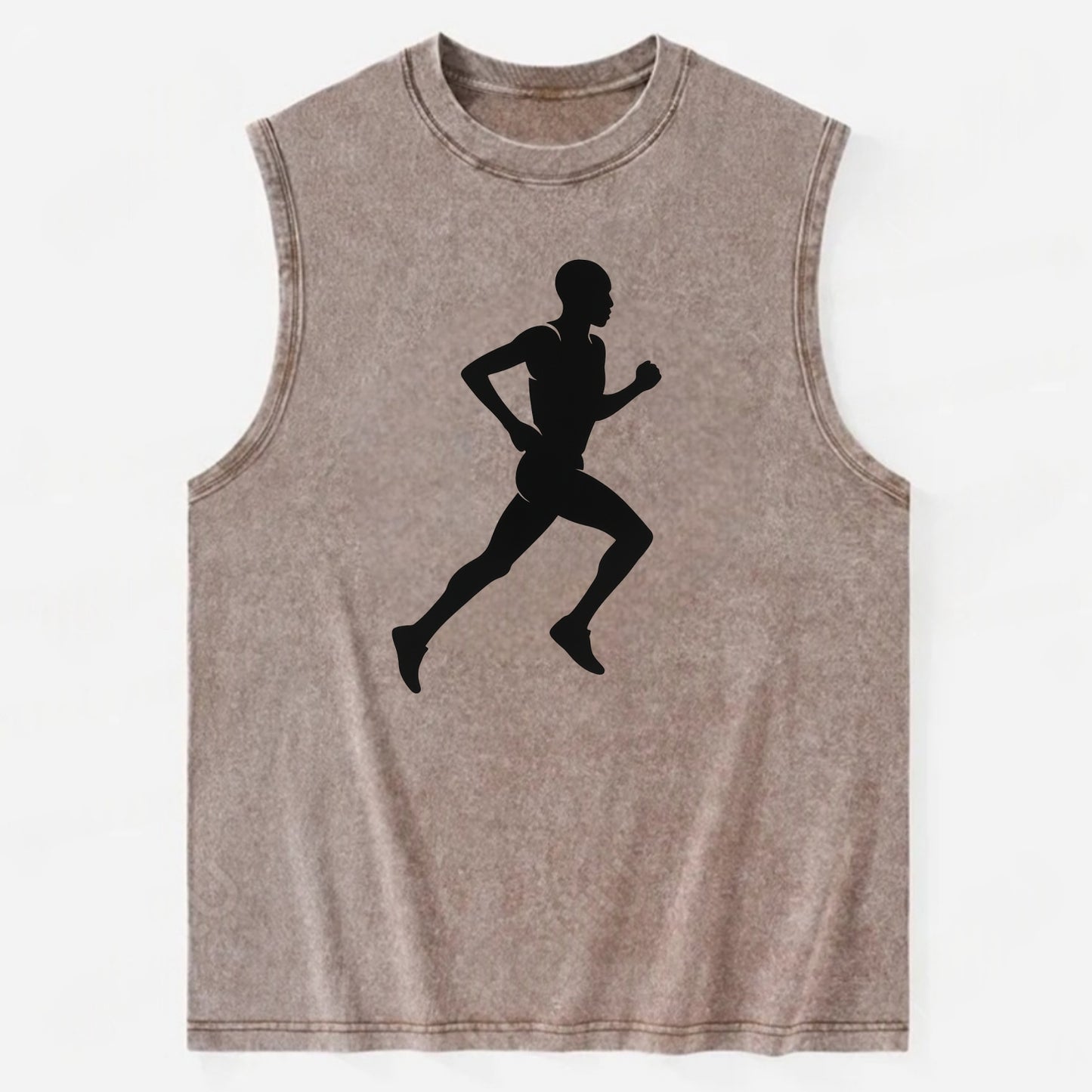 Kenyan distance runner stride - Vintage Washed Tank - Brown