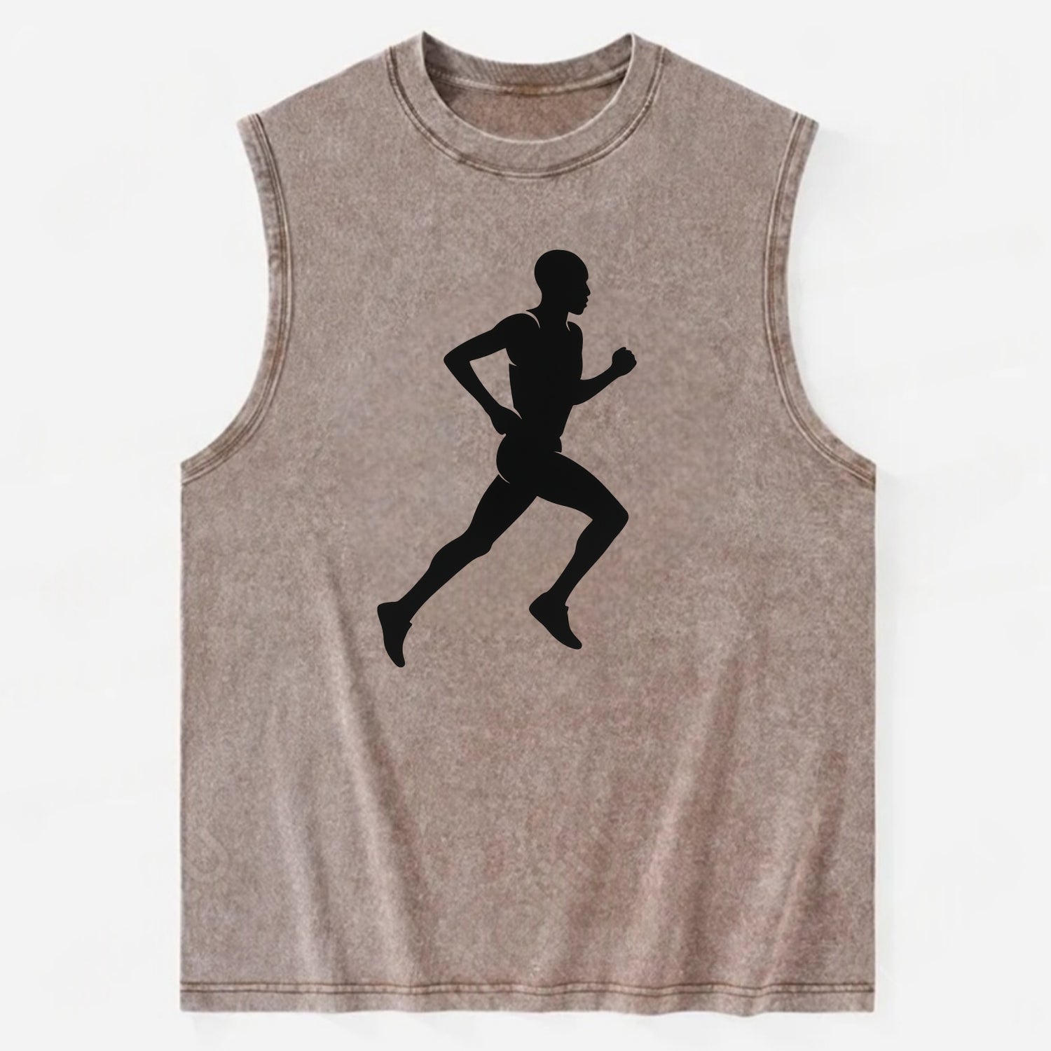 Kenyan distance runner stride - Vintage Washed Tank - Brown