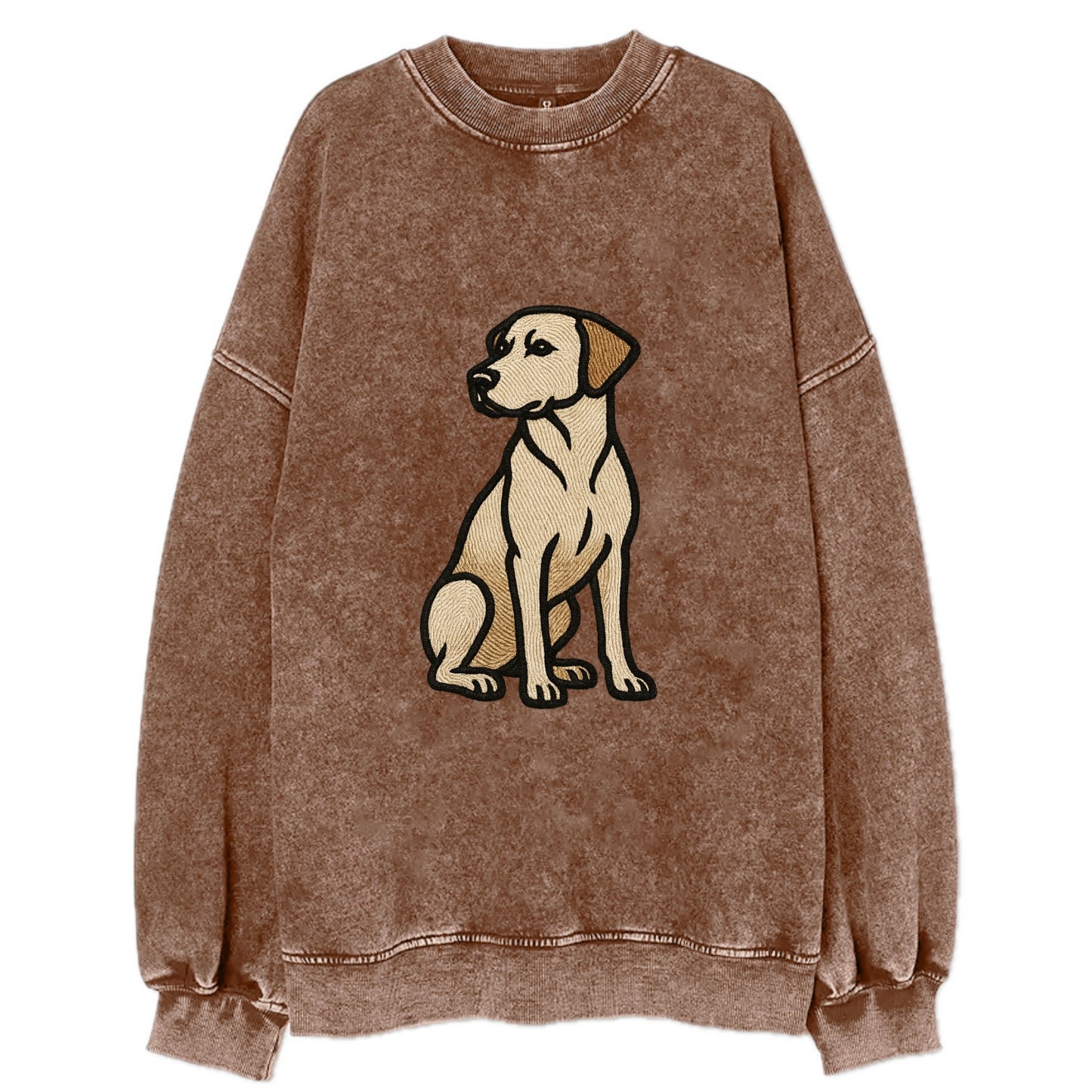Rhodesian Ridgeback - Red wheaten sittin Vintage Sweatshirt - Brown