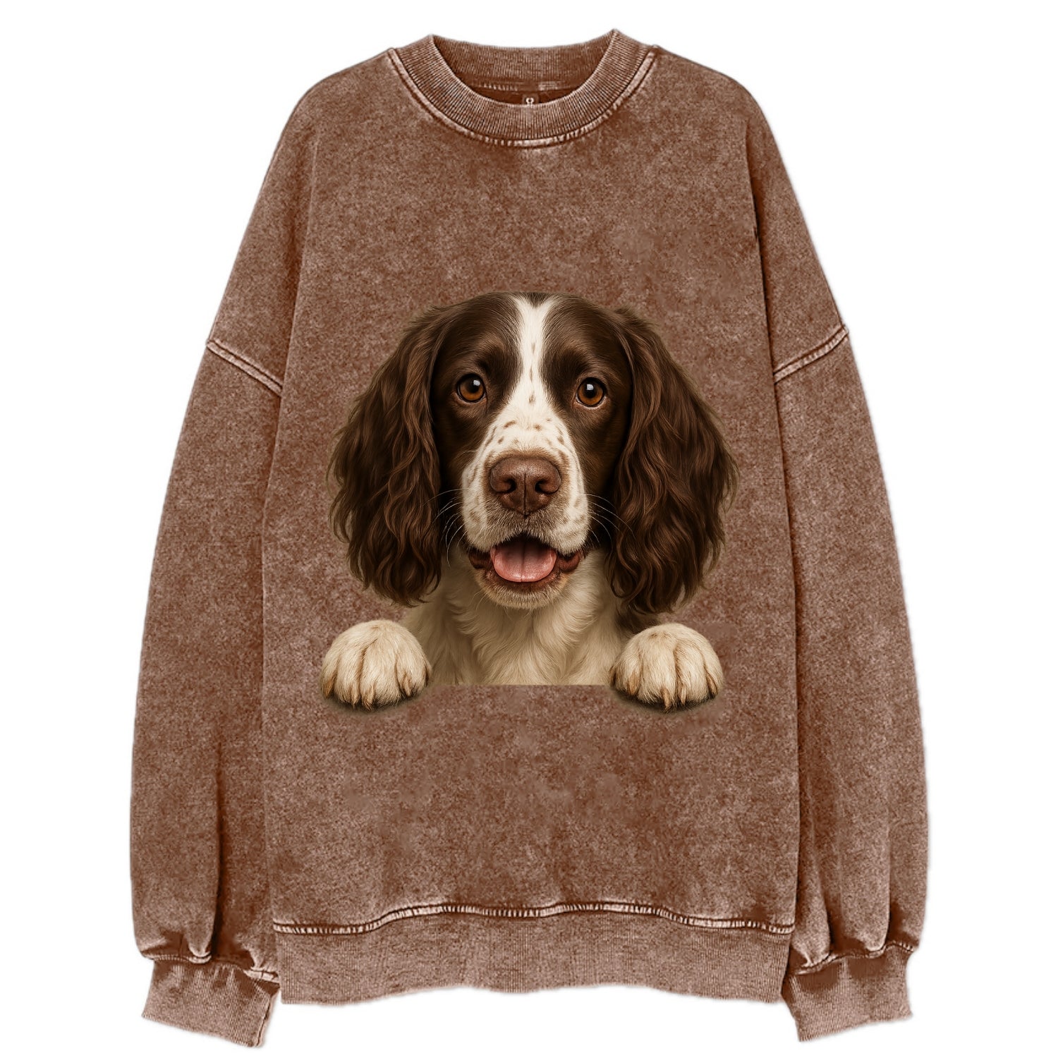 English Springer Spaniel  - Vintage Sweatshirt - Brown
