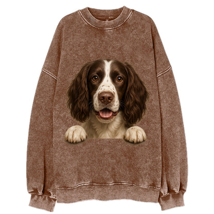 English Springer Spaniel  - Vintage Sweatshirt - Brown