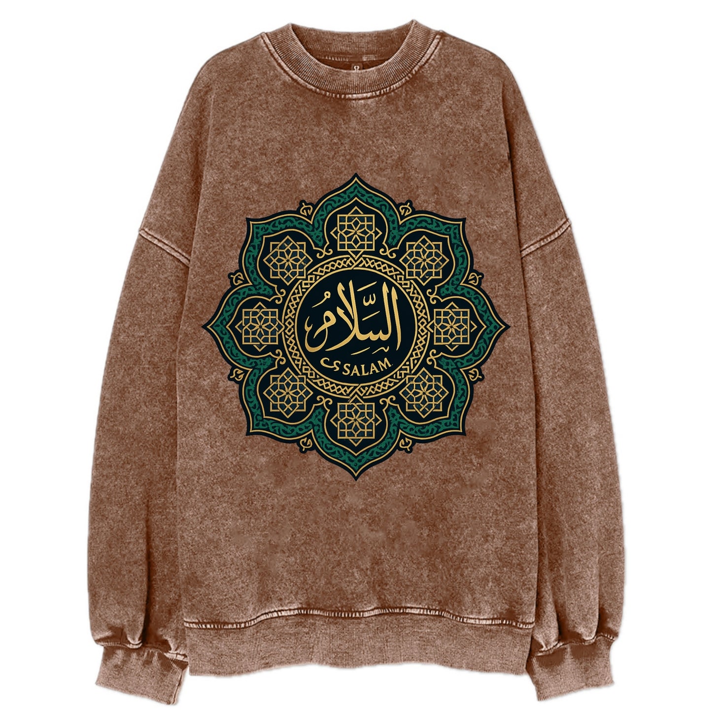 As-Salam Mandala - Vintage Sweatshirt - Brown