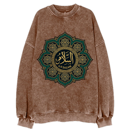 As-Salam Mandala - Vintage Sweatshirt - Brown