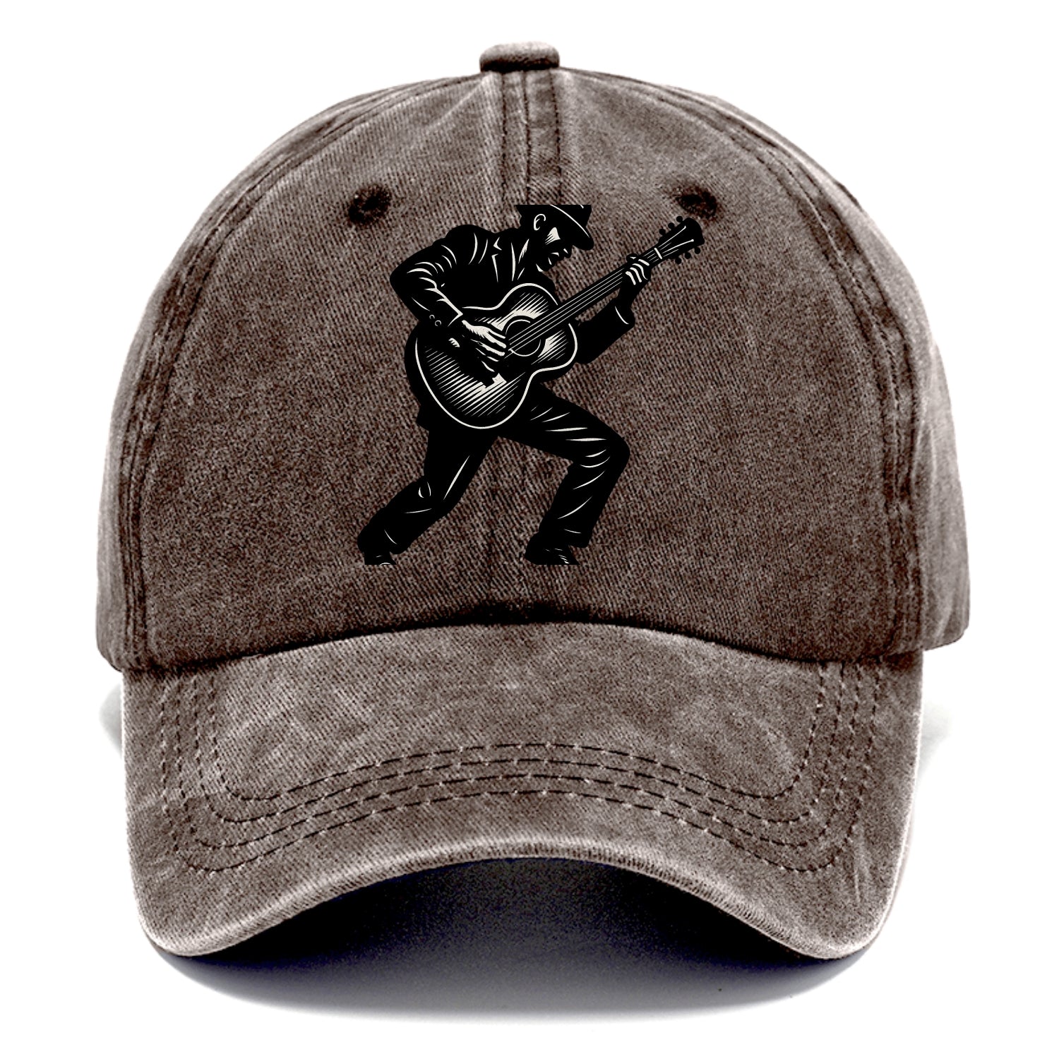 Guitarist playing acoustic guitar - Classic Cap - Brown