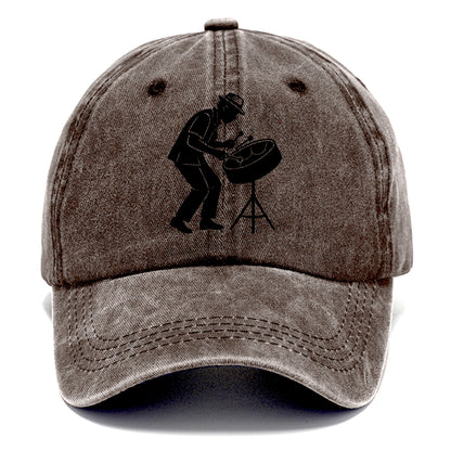 Steel drum player Caribbean rhythm - Classic Cap - Brown