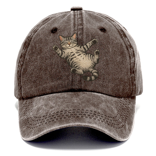 American Shorthair  fully relaxed sprawl Classic Cap - Brown