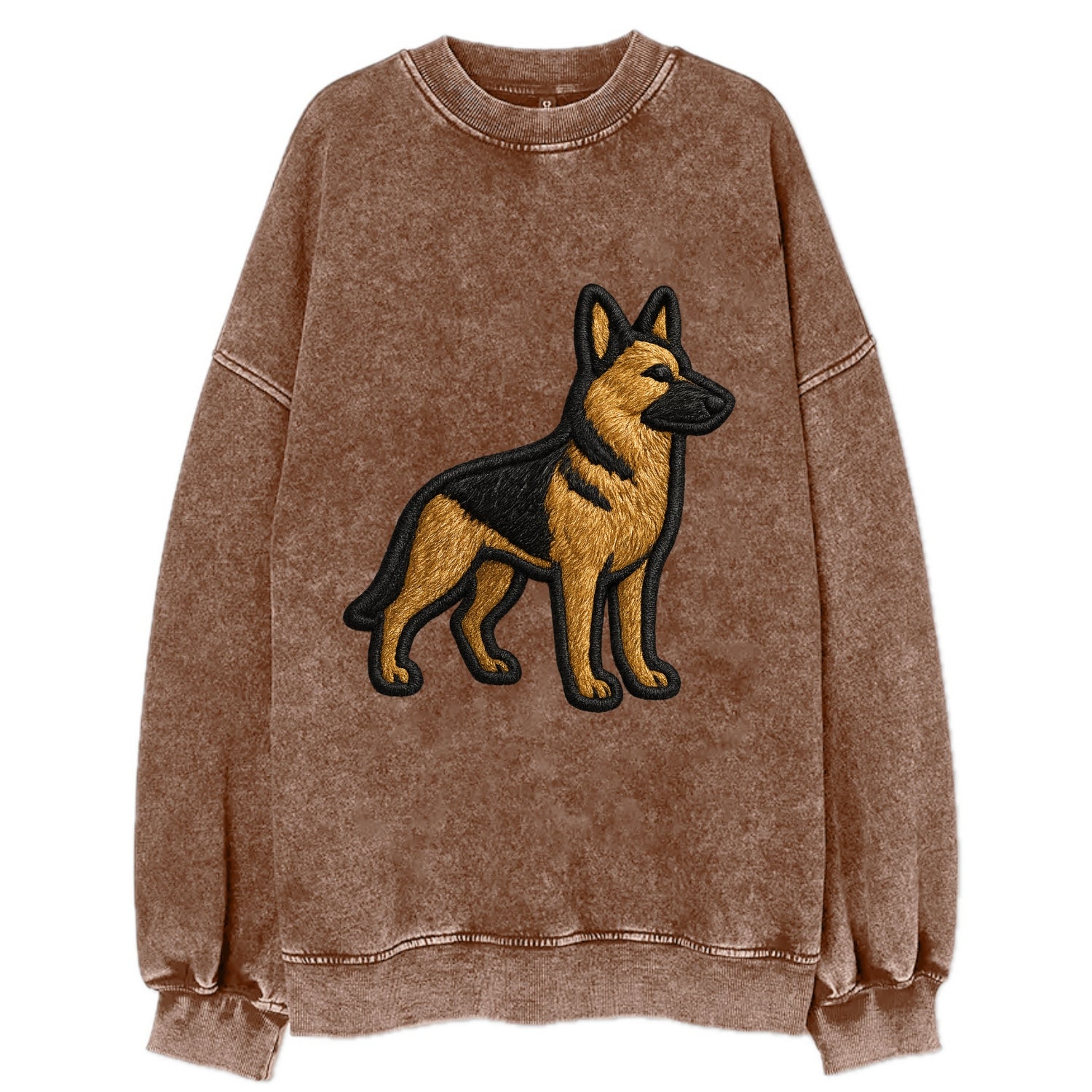 German Shepherd - Trendy minimal silhoue - Vintage Sweatshirt - Brown