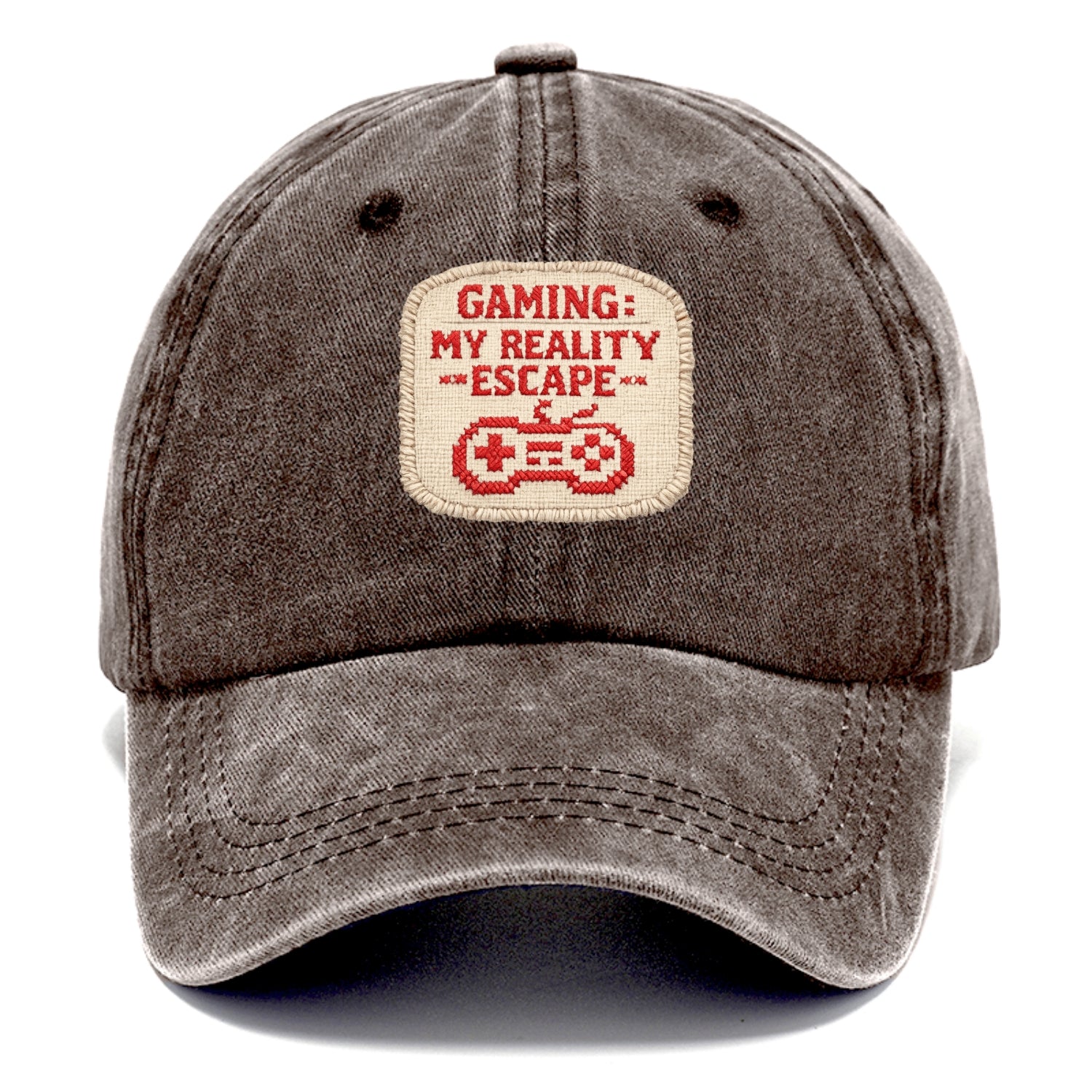 GAMING: MY REALITY ESCAPE - red game escape - red - gaming reality escape - Classic Cap - Brown