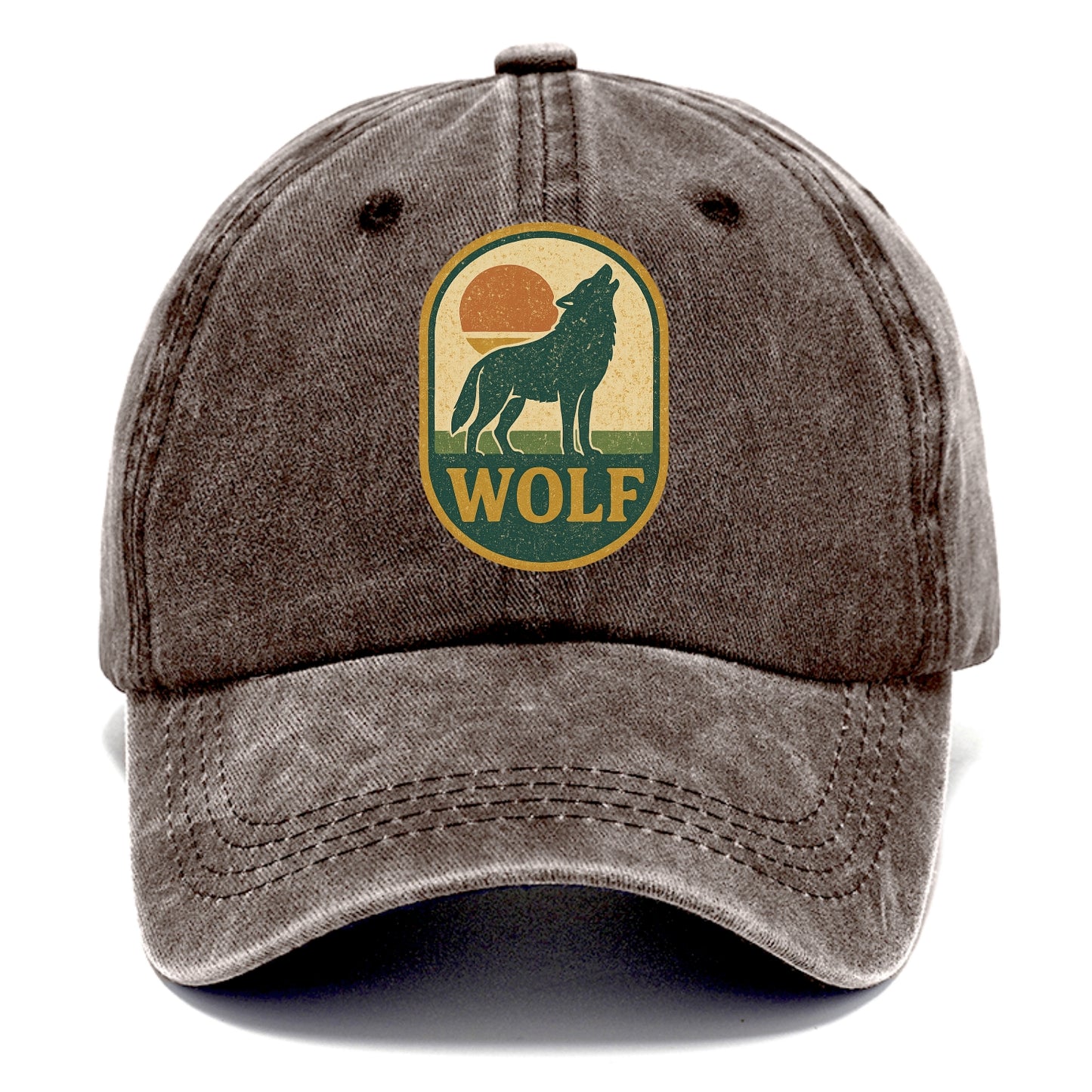 Carbon Fiber Wolf  - Classic Cap - Brown