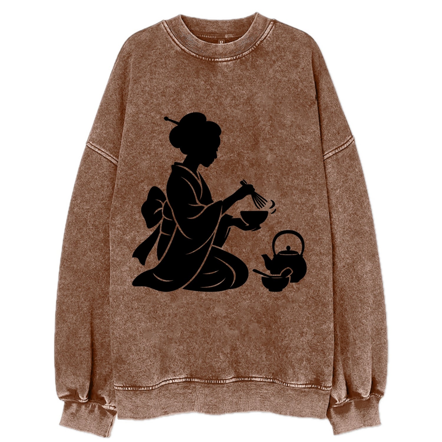 Geisha traditional tea ceremony - Vintage Sweatshirt - Brown