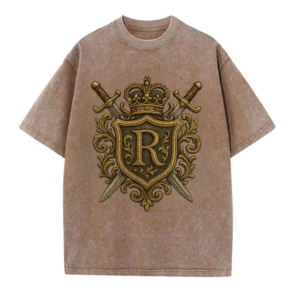 Royal Crest  - Vintage T-shirt - Brown