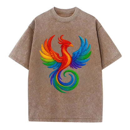 Phoenix Rising  - Vintage T-shirt - Brown