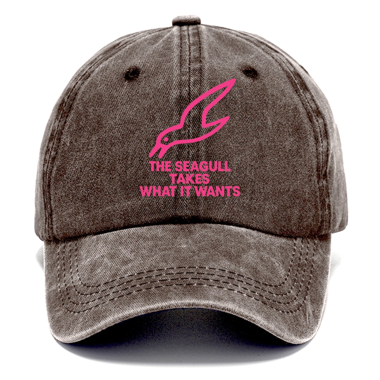 THE SEAGULL TAKES WHAT IT WANTS | Aggressive seagull diving down - Classic Cap - Brown