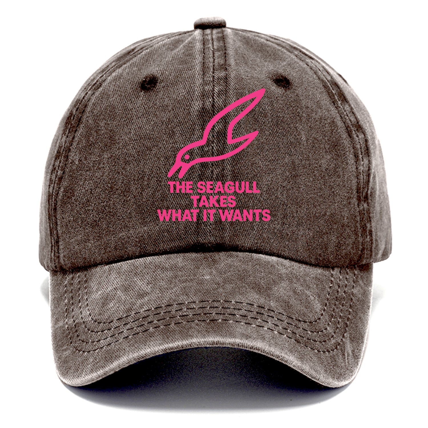 THE SEAGULL TAKES WHAT IT WANTS | Aggressive seagull diving down - Classic Cap - Brown
