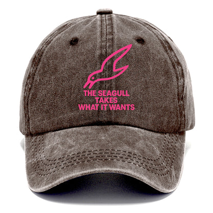 THE SEAGULL TAKES WHAT IT WANTS | Aggressive seagull diving down - Classic Cap - Brown