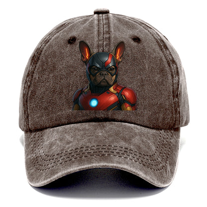 French Bulldog Iron Man  - Classic Cap - Brown