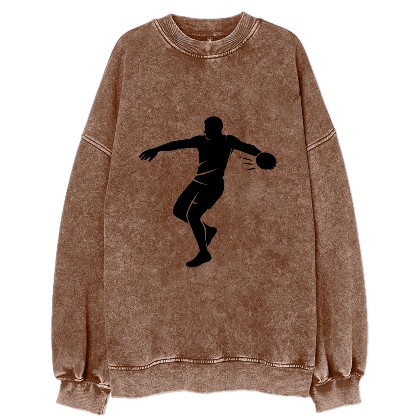 Discus thrower spinning release - Vintage Sweatshirt - Brown